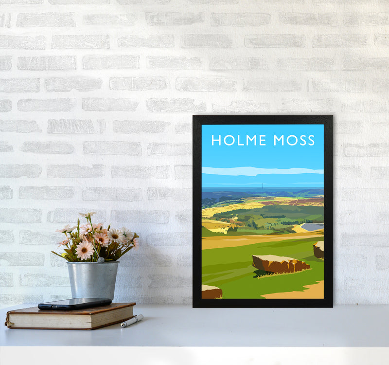 Holme Moss portrait Travel Art Print by Richard O'Neill A3 White Frame