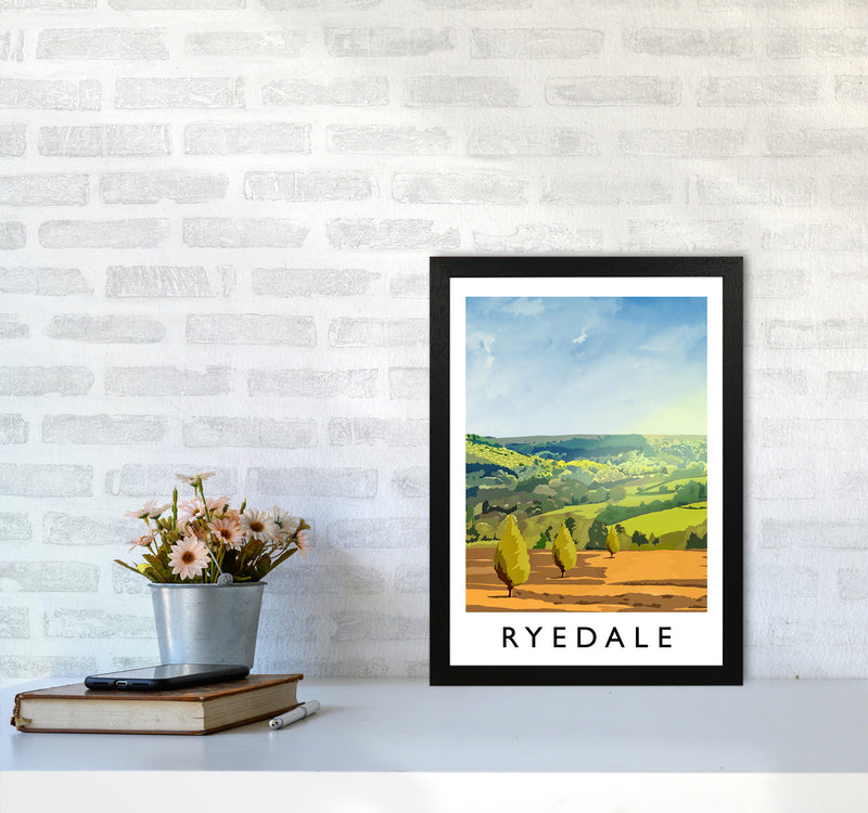 Ryedale portrait Travel Art Print by Richard O'Neill A3 White Frame