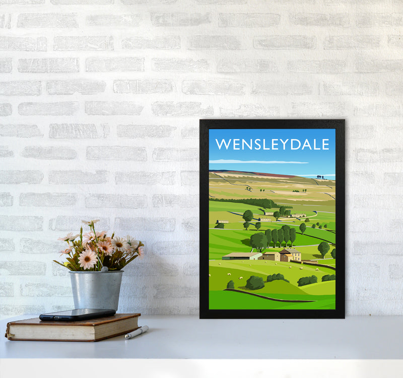 Wensleydale 3 portrait Travel Art Print by Richard O'Neill A3 White Frame