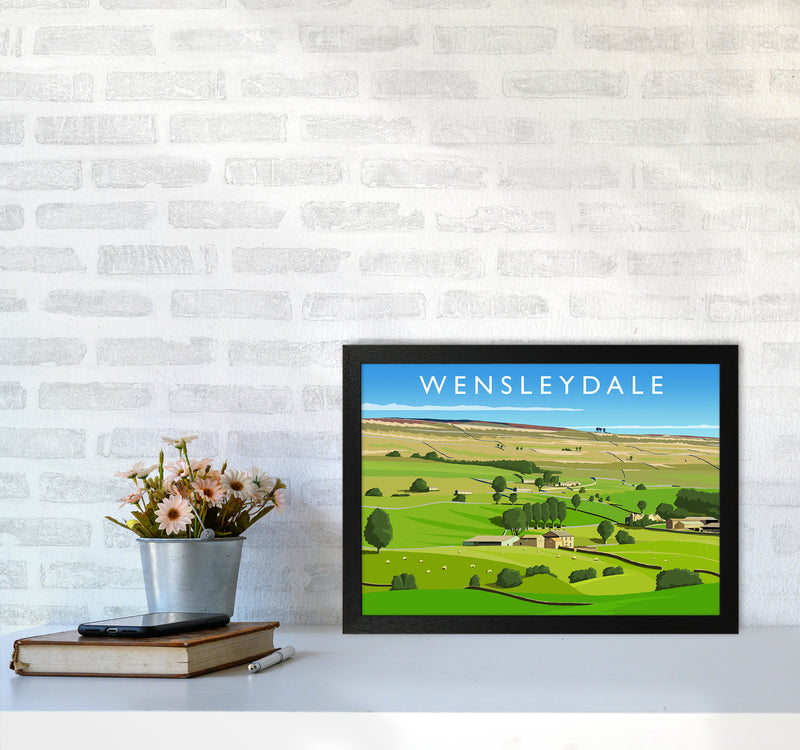 Wensleydale 3 Travel Art Print by Richard O'Neill A3 White Frame