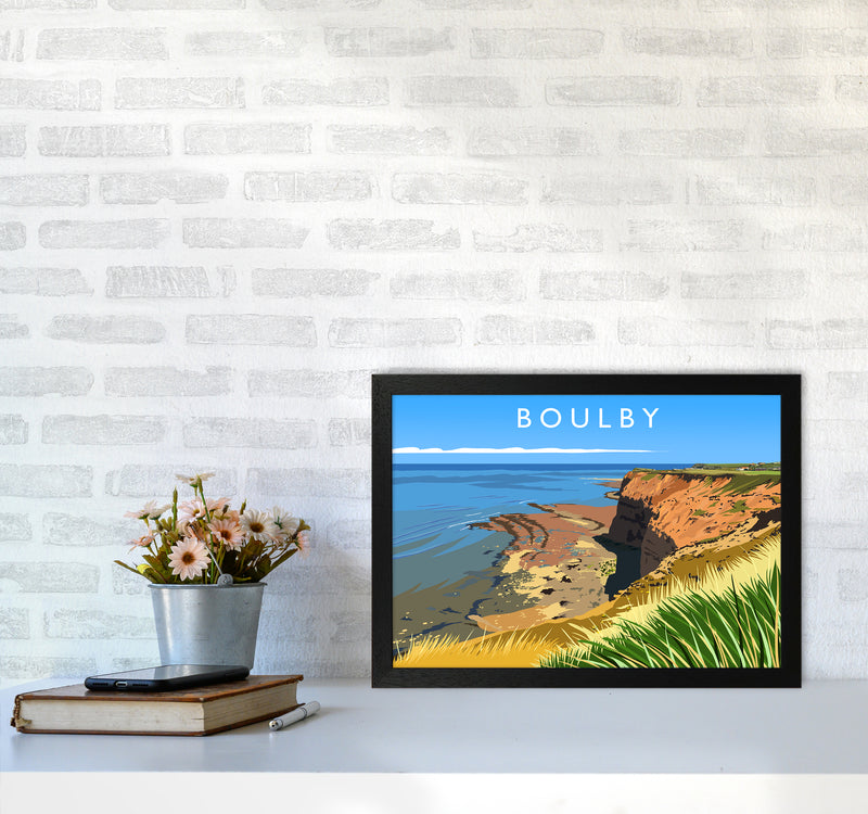 Boulby Travel Art Print by Richard O'Neill A3 White Frame