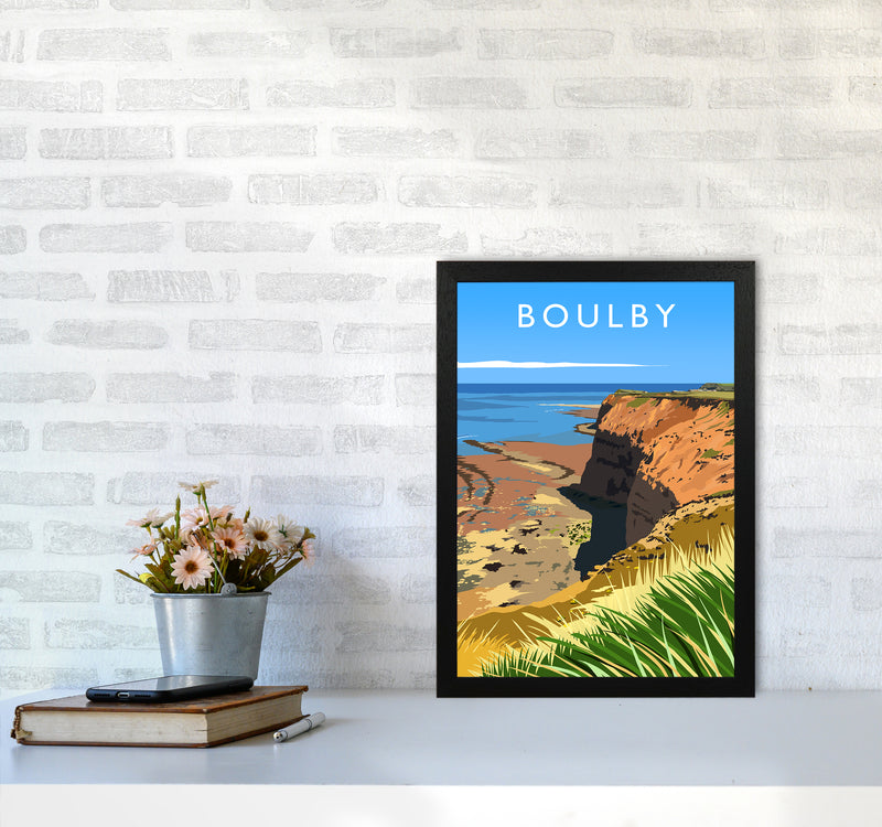 Boulby portrait Travel Art Print by Richard O'Neill A3 White Frame