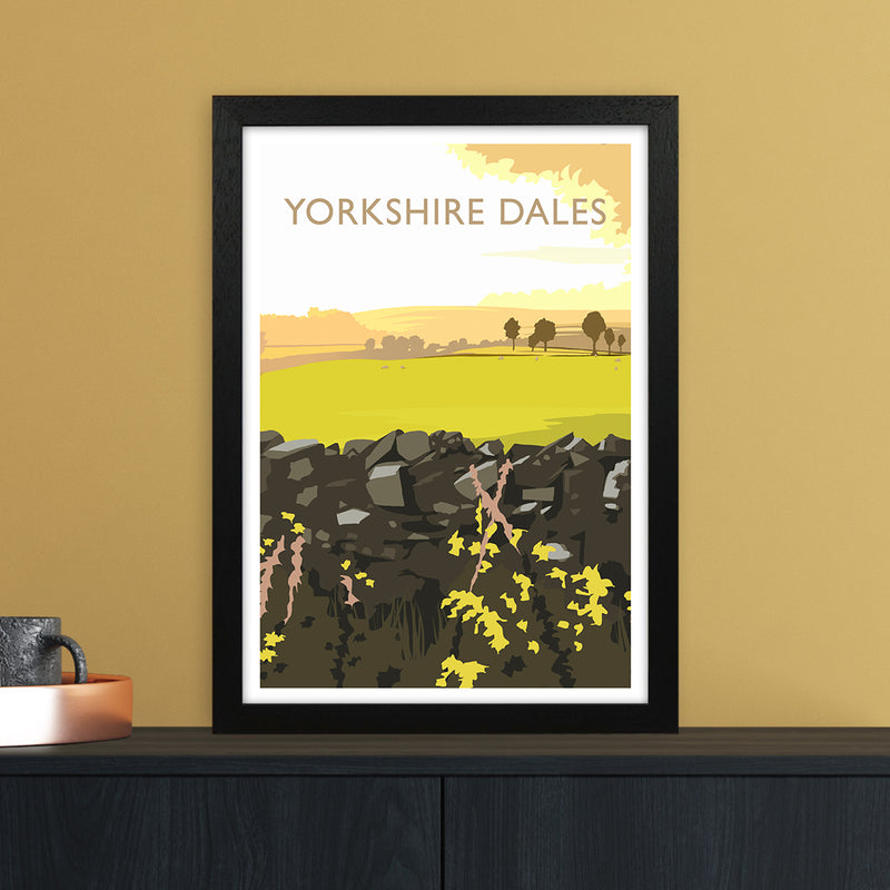 Yorkshire Dales Portrait Travel Art Print by Richard O'Neill A3 White Frame