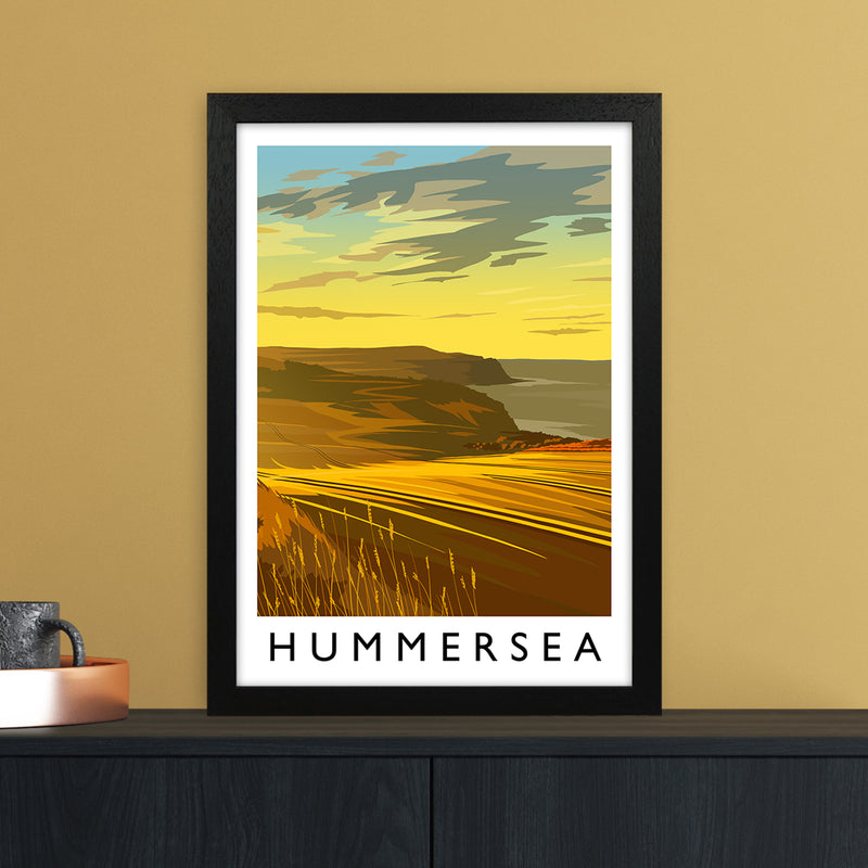 Hummersea Portrait Travel Art Print by Richard O'Neill A3 White Frame