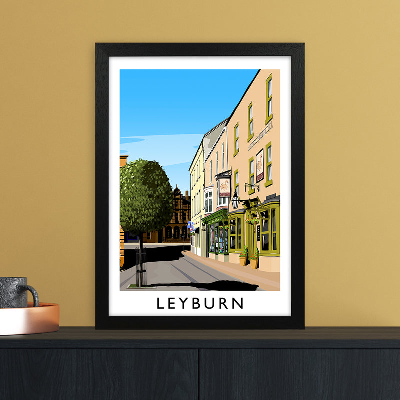 Leyburn 3 portrait Travel Art Print by Richard O'Neill A3 White Frame