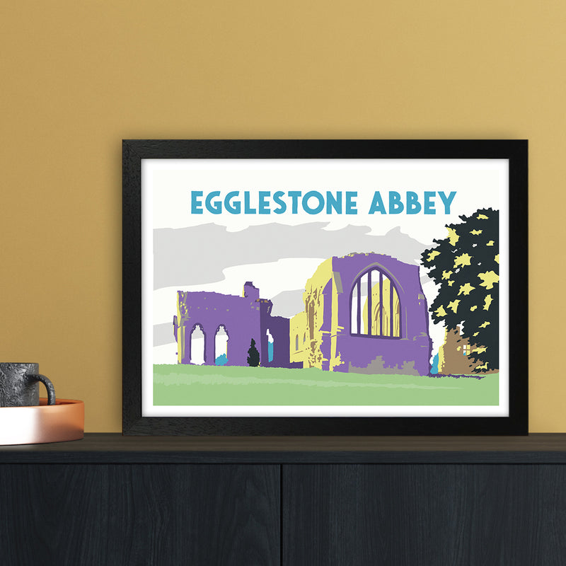 Egglestone Abbey Travel Art Print by Richard O'Neill A3 White Frame