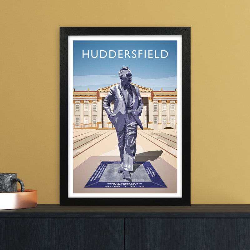 Huddersfield Portrait Travel Art Print by Richard O'Neill A3 White Frame