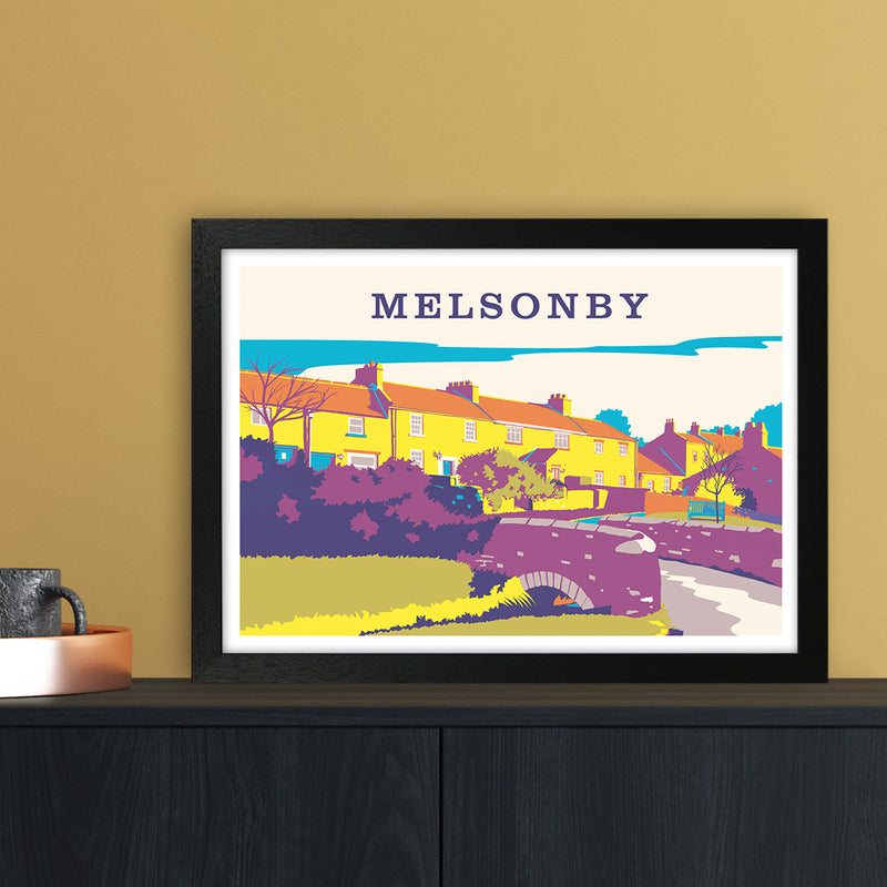 Melsonby Travel Art Print by Richard O'Neill A3 White Frame