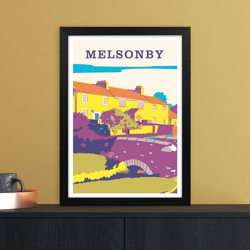 Melsonby Portrait Travel Art Print by Richard O'Neill A3 White Frame