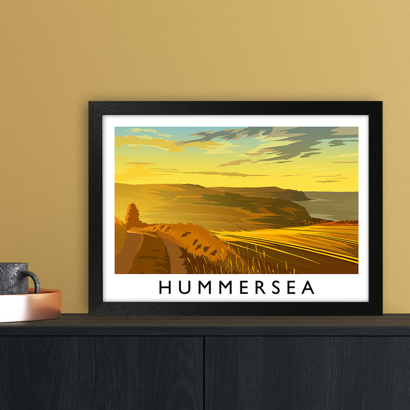 Hummersea Travel Art Print by Richard O'Neill A3 White Frame