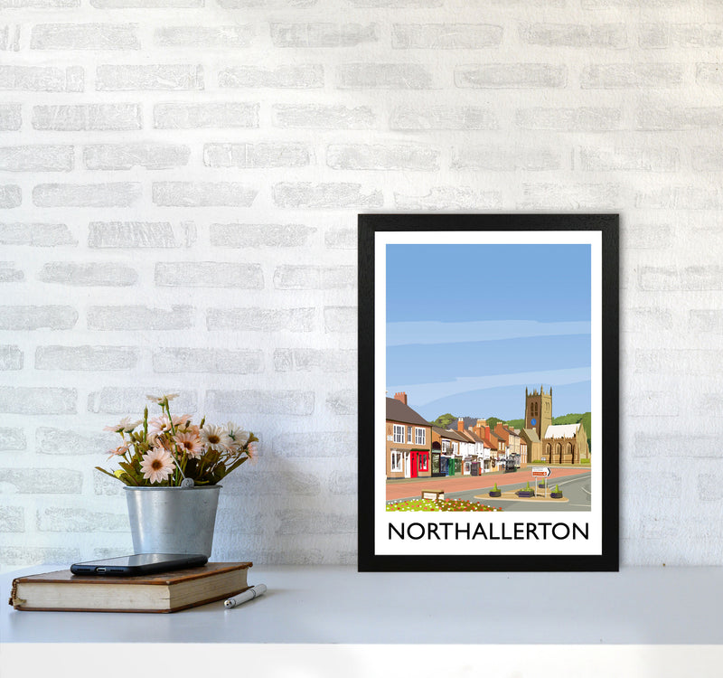 Northallerton 5 portrait Travel Art Print by Richard O'Neill A3 White Frame