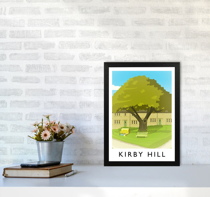 Kirby Hill portrait Travel Art Print by Richard O'Neill A3 White Frame