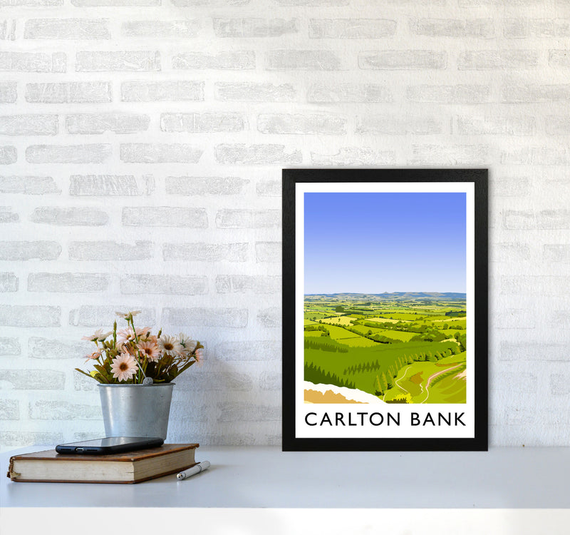 Carlton Bank portrait Travel Art Print by Richard O'Neill A3 White Frame