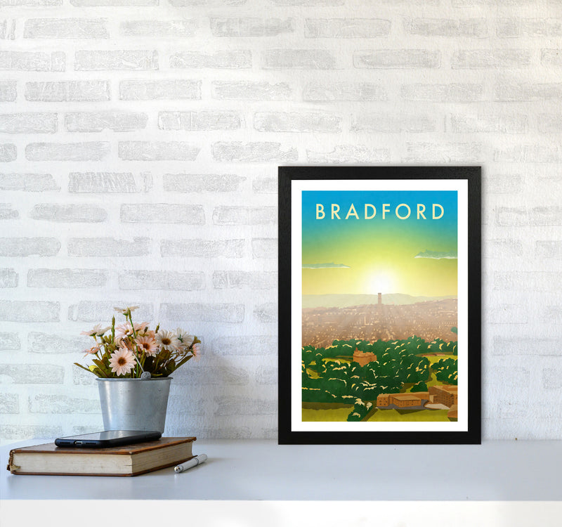 Bradford 2 portrait Travel Art Print by Richard O'Neill A3 White Frame