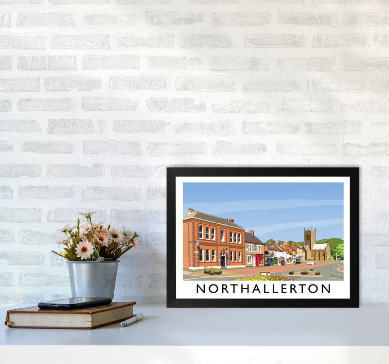 Northallerton 5 Travel Art Print by Richard O'Neill A3 White Frame