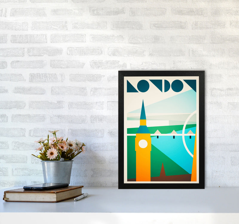 London 5 Travel Art Print by Richard O'Neill A3 White Frame