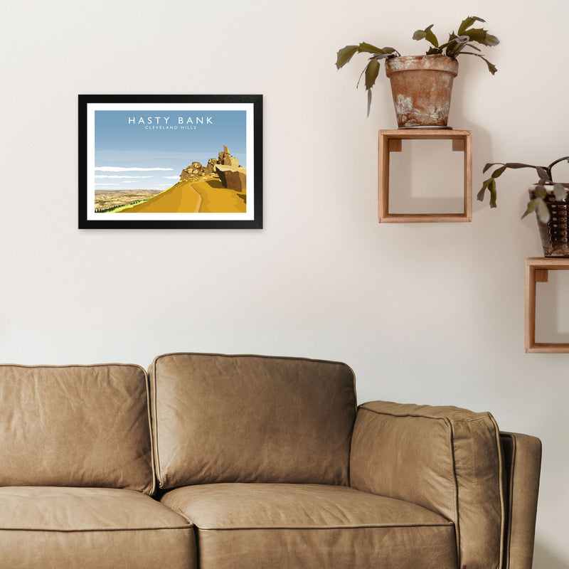 Hasty Bank Travel Art Print by Richard O'Neill A3 White Frame