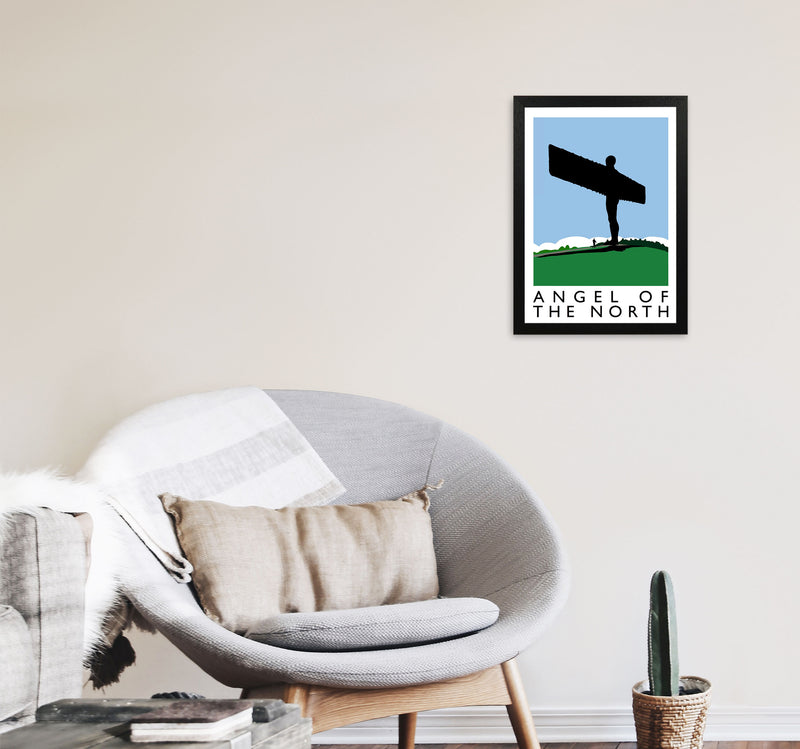 Angel of The North Art Print by Richard O'Neill A3 White Frame