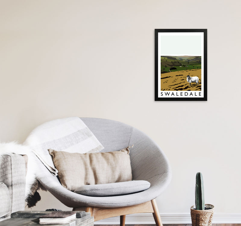 Swaledale Art Print by Richard O'Neill A3 White Frame