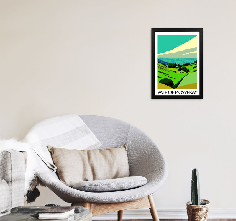 Vale Of Mowbray by Richard O'Neill Yorkshire Art Print, Vintage Travel Poster A3 White Frame