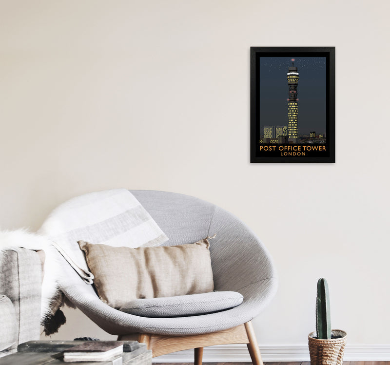 Post Office Tower by Richard O'Neill A3 White Frame