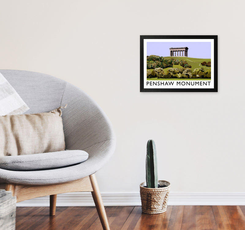 Penshaw Monument by Richard O'Neill A3 White Frame