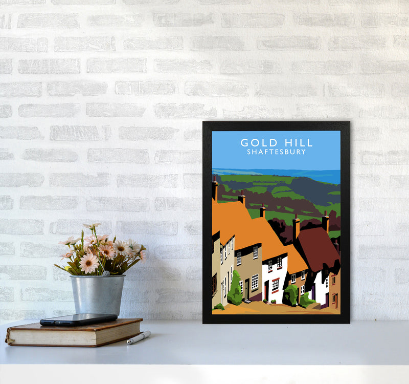 Gold Hill by Richard O'Neill A3 White Frame