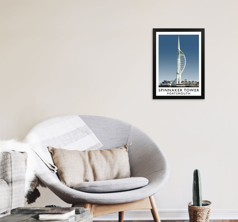 Spinnaker Tower by Richard O'Neill A3 White Frame