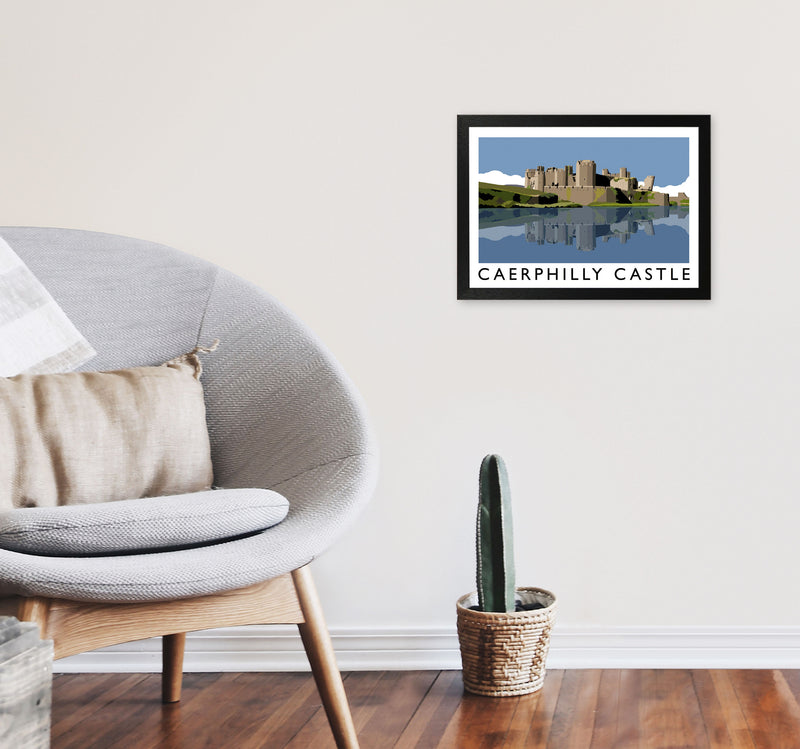 Caerphilly Castle by Richard O'Neill A3 White Frame