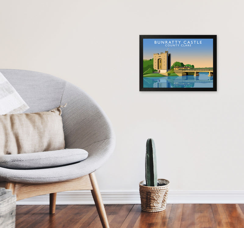 Bunrutty Castle by Richard O'Neill A3 White Frame