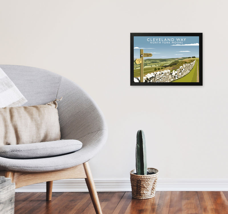 Cleveland Way North York Moors Art Print by Richard O'Neill A3 White Frame