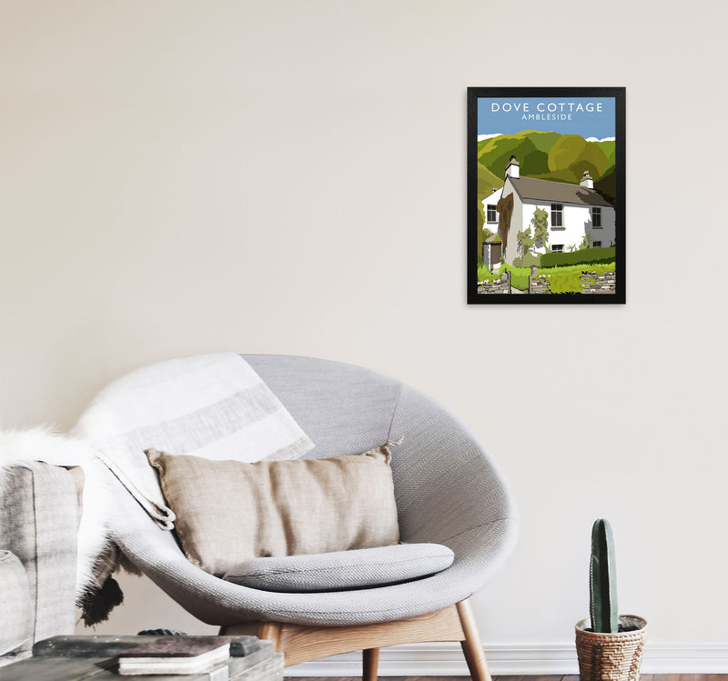 Dove Cottage (Portrait) by Richard O'Neill A3 White Frame