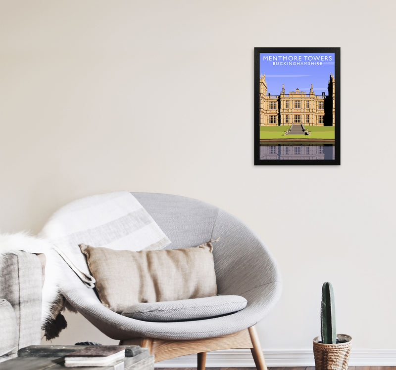 Mentmore Towers (Portrait) by Richard O'Neill A3 White Frame