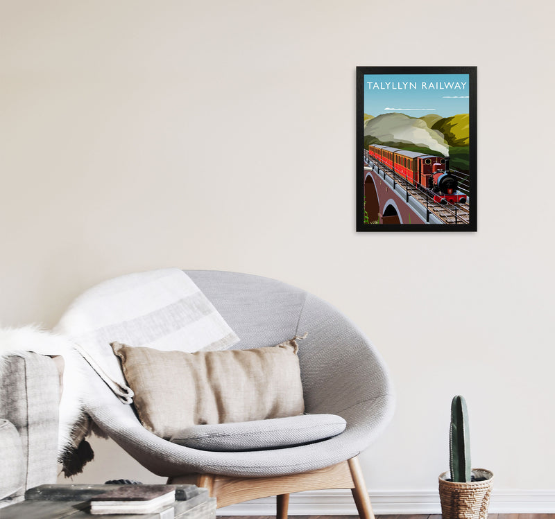 Talyllyn Railway (Portrait) by Richard O'Neill A3 White Frame