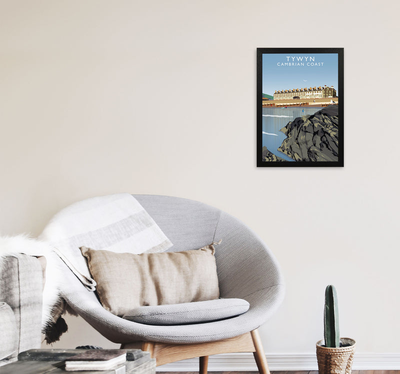 Tywyn Cambrian Coast Framed Digital Art Print by Richard O'Neill A3 White Frame