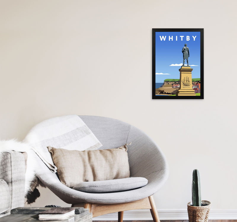 Whitby2 Portrait by Richard O'Neill A3 White Frame