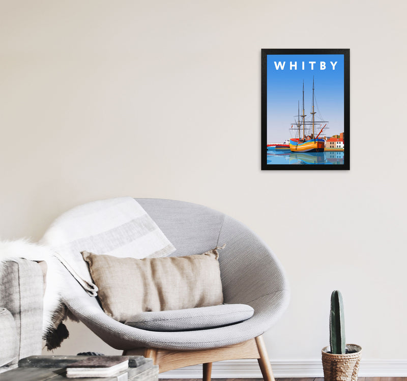 Whitby3 Portrait by Richard O'Neill A3 White Frame
