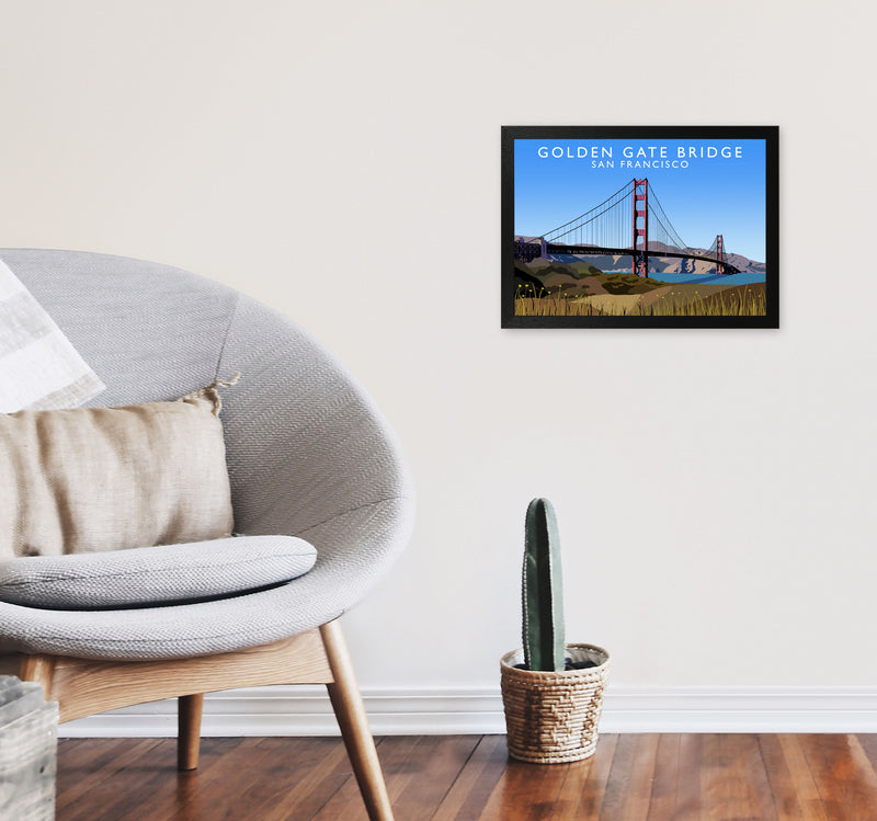 Golden Gate Bridge by Richard O'Neill A3 White Frame