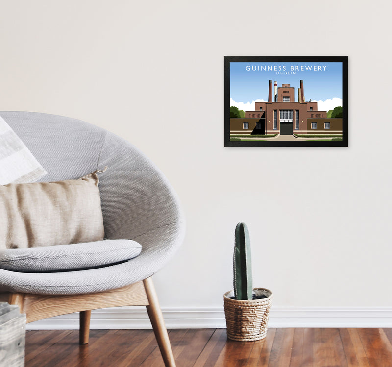 Guinness Brewery1 by Richard O'Neill A3 White Frame