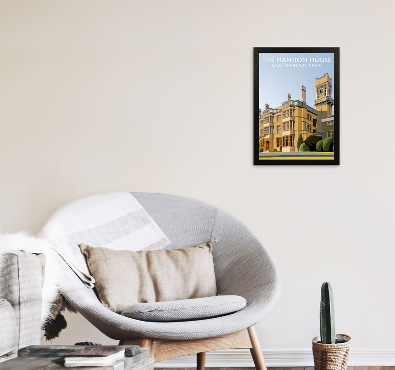 The Mansion House Old Warden Park Travel Art Print by Richard O'Neill A3 White Frame