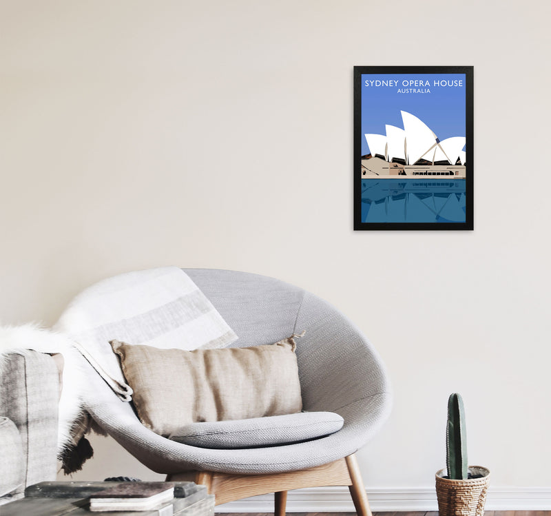 Sydney Opera House Australia Digital Art Print by Richard O'Neill A3 White Frame