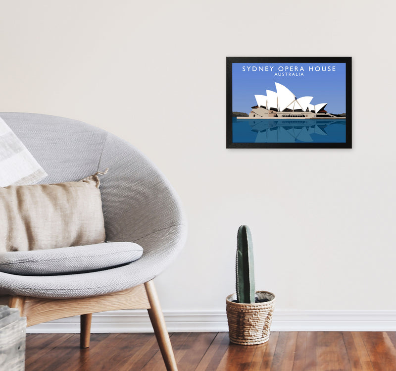 Sydney Opera House Australia Framed Digital Art Print by Richard O'Neill A3 White Frame