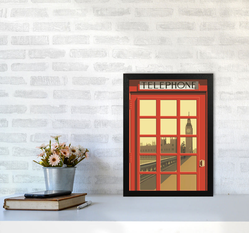 London Telephone Box 5 by Richard O'Neill A3 White Frame