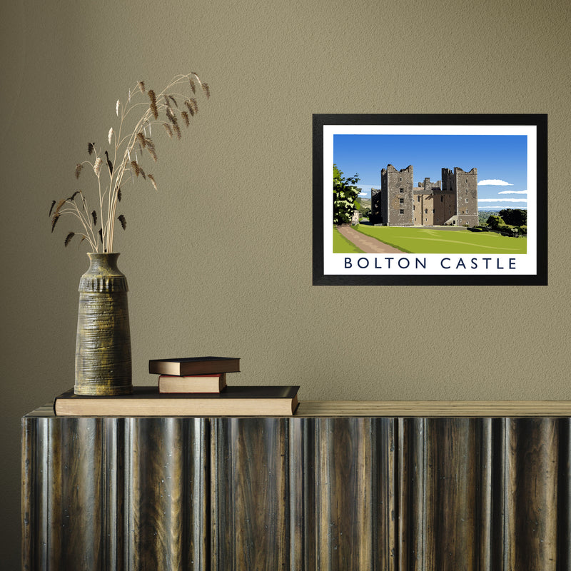 Bolton Castle 2 by Richard O'Neill A3 Black Frame