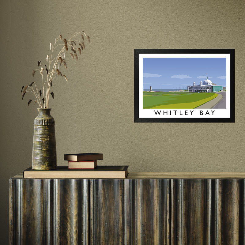 Whitley Bay by Richard O'Neill A3 Black Frame