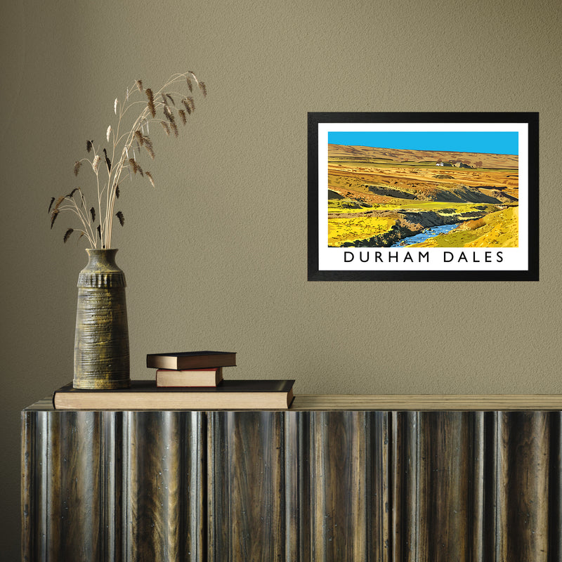 Durham Dales by Richard O'Neill A3 Black Frame