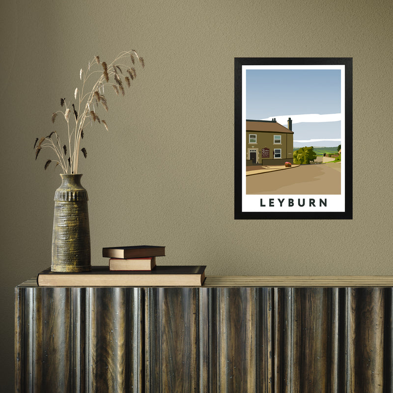 Leyburn 4 portrait by Richard O'Neill A3 Black Frame