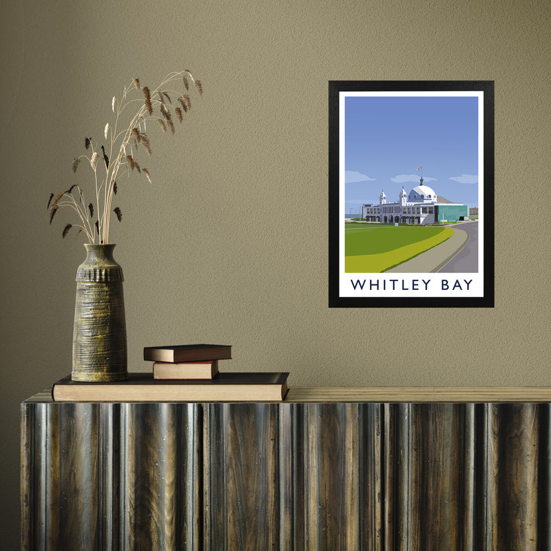 Whitley Bay portrait by Richard O'Neill A3 Black Frame