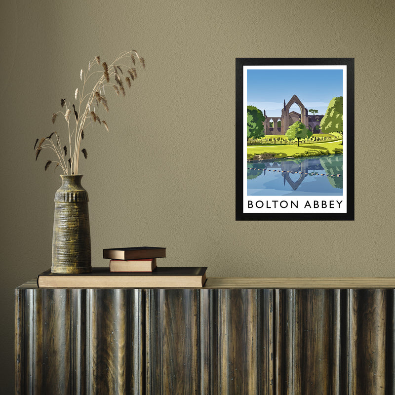 Bolton Abbey portrait by Richard O'Neill A3 Black Frame