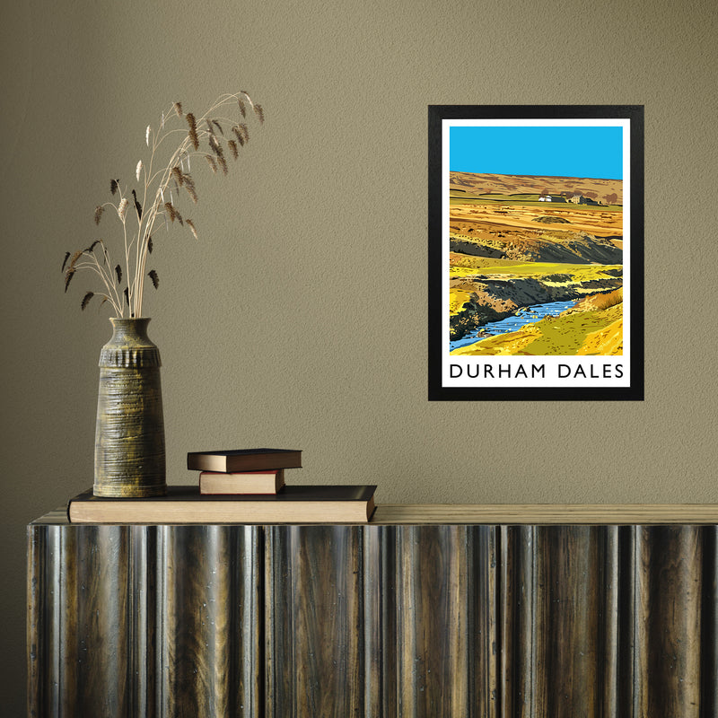 Durham Dales portrait by Richard O'Neill A3 Black Frame